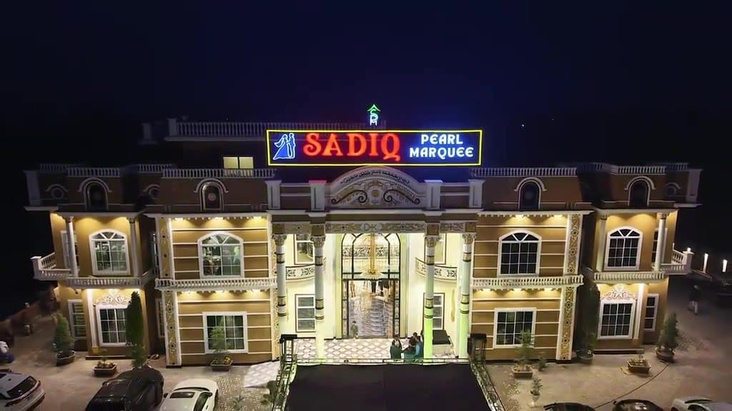Night Facade Illumination — Architectural lighting illuminating the exterior frontage in Kakrot.